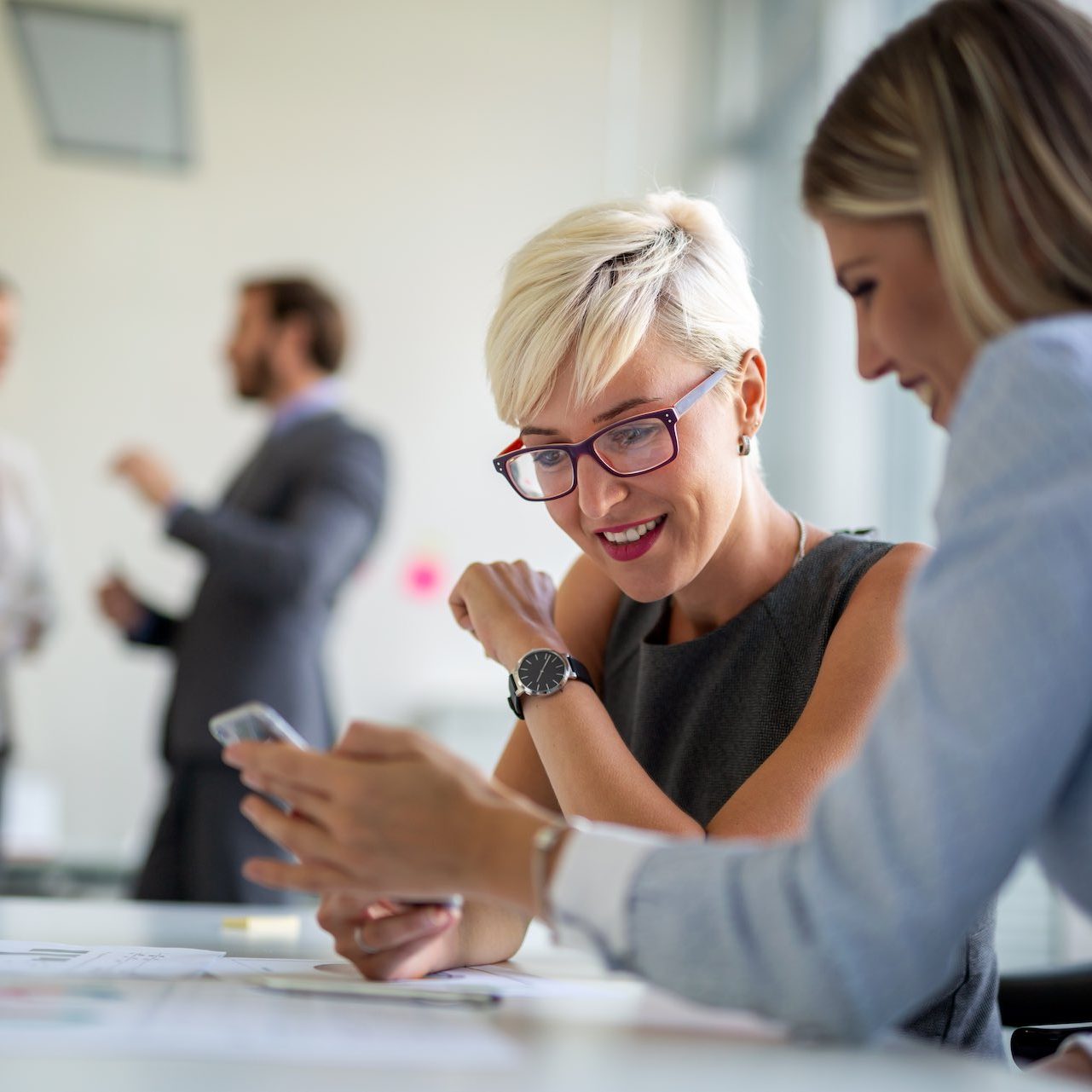 Group of business people working as a team at the office